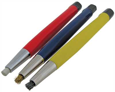 Scratch Brush Set (Fibre Glass, Brass, & Steel)