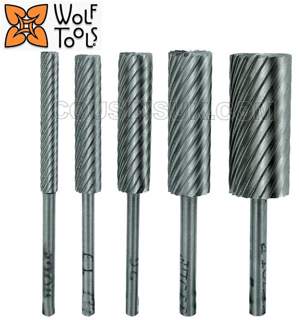 Wax Burrs, Cylinder (Wolf Tools & Chinese)