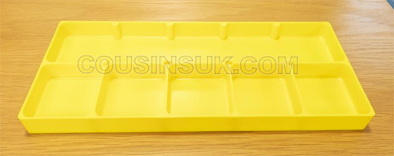 Yellow, 6 Compartment Tray XL