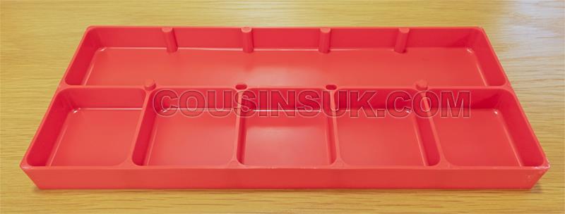 Red, 6 Compartment Tray XL