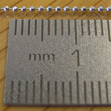 (2) Ø1.0mm, 20" (50cm, 1.8g) Bead, Diamond Cut
