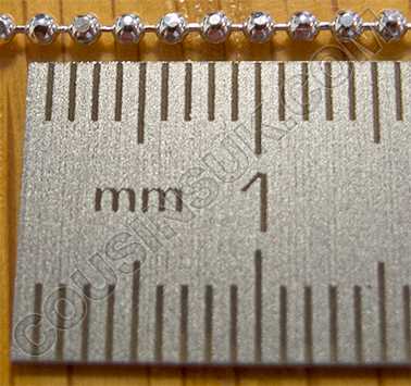 (3A) Ø1.5mm, 16" (40cm, 2.8g) Bead, Diamond Cut