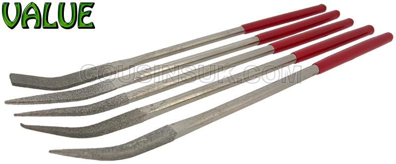 Lime File Curvo. File Doppia Punta Cera Intaglio Deposito Set