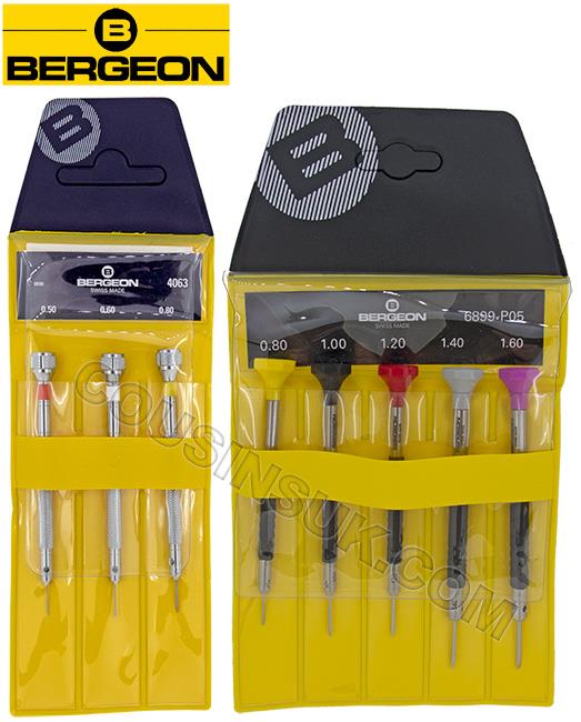 Bergeon Screwdriver Sets, Plastic Wallets