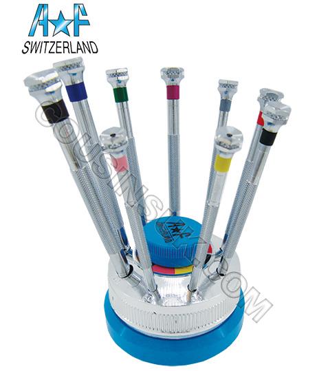 A*F Screwdriver Sets, Rotating Stands