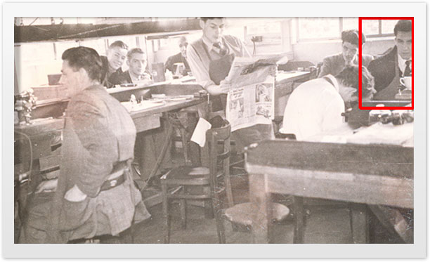 Ted Cousins and his classmates at St. Loyes