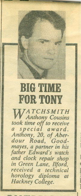 Anthony Cousins Award