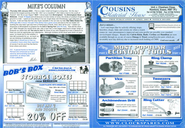 Cousins Noticeboard 2003